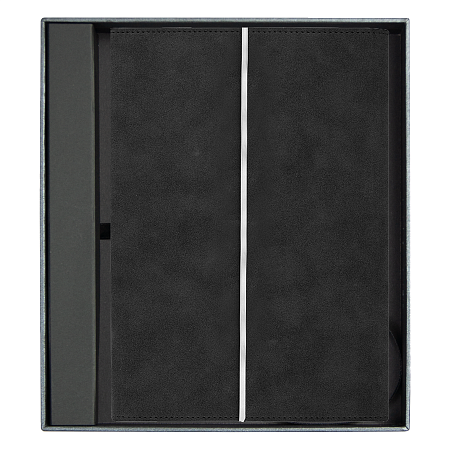 Ежедневник в суперобложке Country Galaxy Nuba A5+ в подарочной коробке, черный, недатированный, в твердой обложке