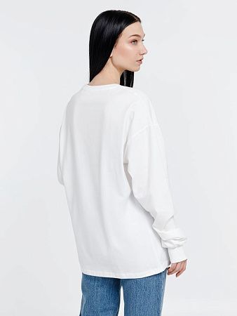 Футболка оверсайз унисекс City Sapiens, молочно-белая, размер S