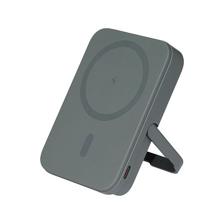 Внешний аккумулятор Union PD 10000mAh с функцией беспроводной зарядки 15W, серый