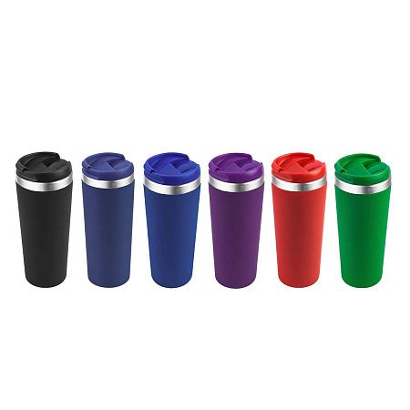 Термокружка KOMO SOFT COLOR 420мл. Зеленая с зеленой крышкой 6060.02