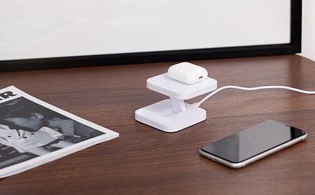 Складная настольная подставка "Flex" с беспроводным (15W) зарядным устройством