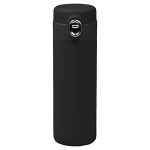 Термобутылка (термос) Kyoto вакуумная, стальная, 440 мл, матовая, черная