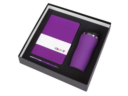 Подарочный набор "Color it" с блокнотом, металлической ручкой и термокружкой