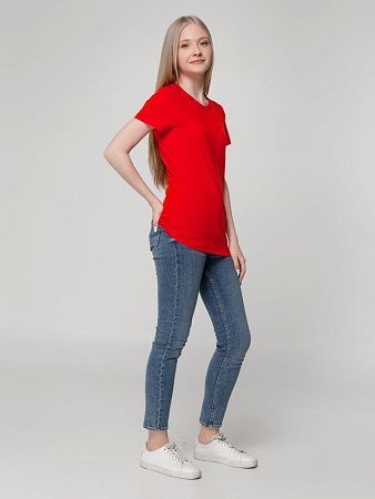 Футболка женская T-bolka Lady, красная, размер L