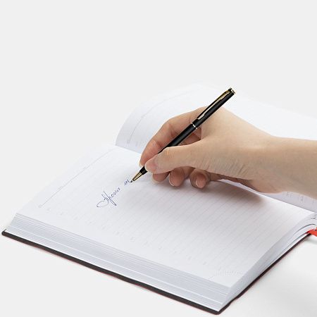 Ручка шариковая Hotel Gold, ver.2, матовая черная