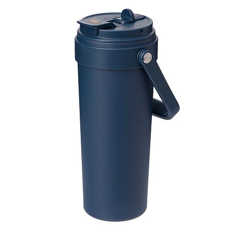 Термокружка вакуумная Solo, синяя