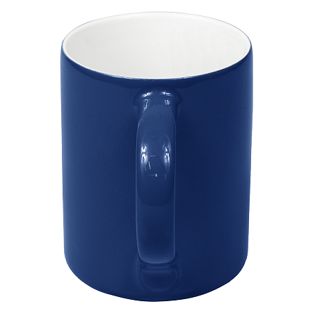Кружка фарфоровая Casa Grande Magnolia Varnish, глянцевая, темно-синяя/белая, 350 мл
