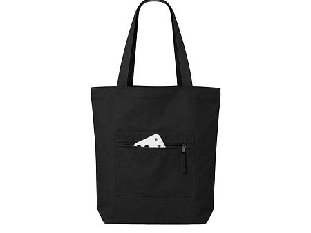 Сумка на молнии Zipper Neo из хлопка 280 г c карманом на молнии спереди