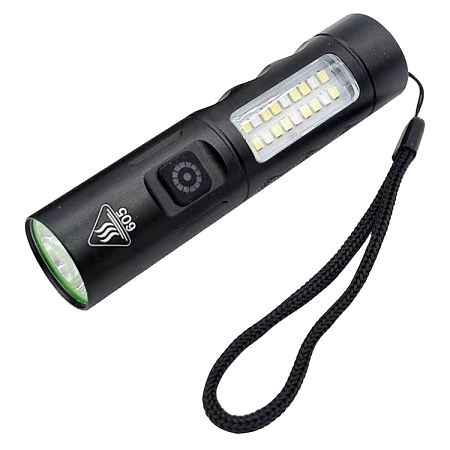 Фонарь Tools York, алюминиевый, аккумуляторный, с зарядкой type-c, черный