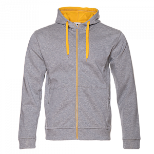 Толстовка мужская STAN с капюшоном на молнии сэндвич 320, 18, Серый меланж,  (50/60)  (46/S)
