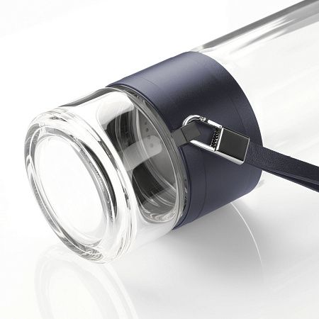 Бутылка стеклянная с двойными стенками Терсо (Terso), синяя