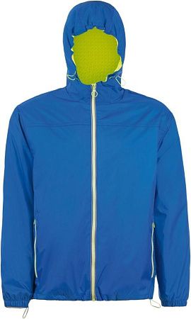 Ветровка Skate, ярко-синяя с неоново-желтым, размер S