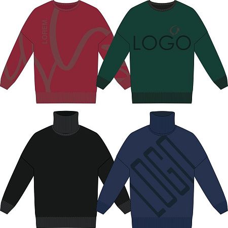 Свитер оверсайз на заказ Tricksy Terra Grand, полушерсть, размер S/M