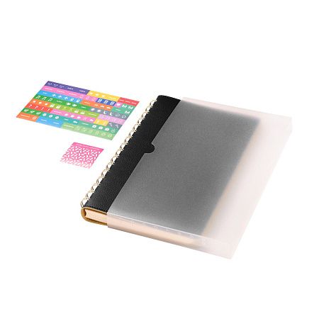 Ежедневник Vista недатированный, черный/бежевый