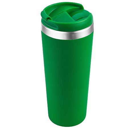 Термокружка KOMO SOFT COLOR 420мл. Зеленая с зеленой крышкой 6060.02
