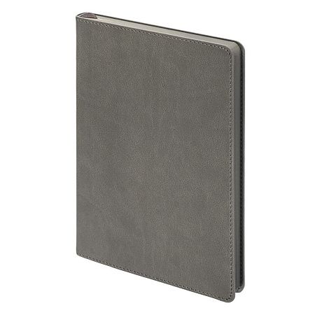 Ежедневник Flexy Latte А5, серый с серым срезом, недатированный, в гибкой обложке