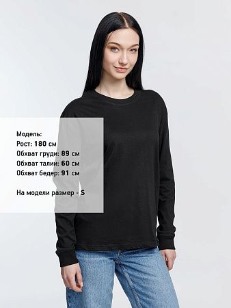 Футболка унисекс с длинным рукавом Pioneer LSL, черная, размер XL