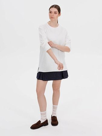 Лонгслив унисекс Siluetti Fuori, молочно-белый, размер S/M