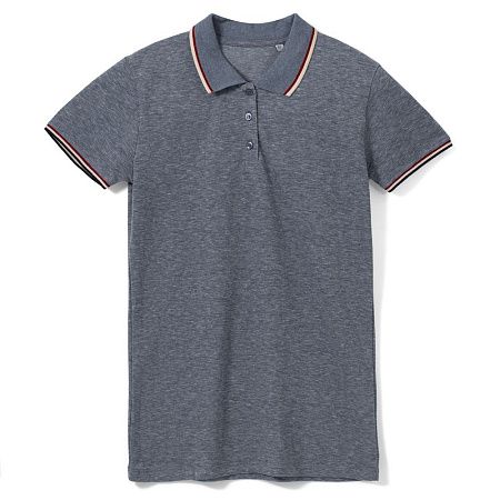 Рубашка поло женская Paname Women, голубой меланж, размер XXL