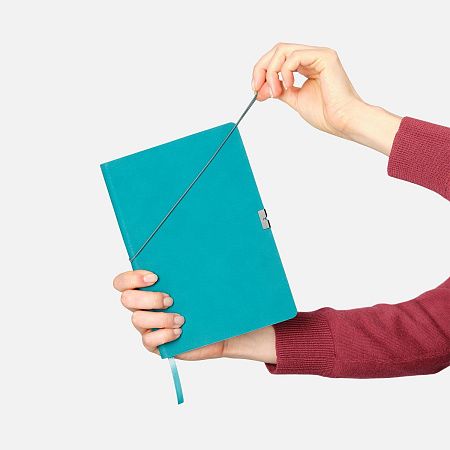 Ежедневник Ин Велюр (In Velour) недатированный, бирюзовый