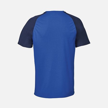 Футболка спортивная унисекс Vortex, темно-синяя с ярко-синим, размер L