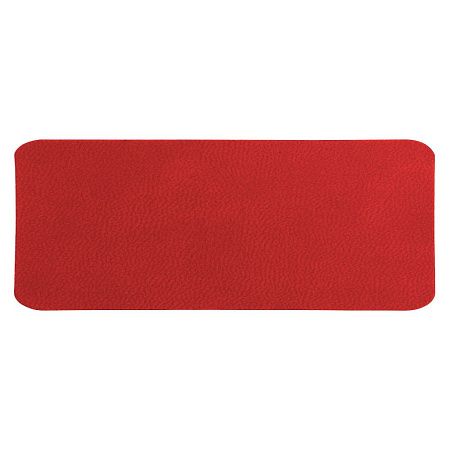 Шеврон Rectangle Latte Soft touch размер 50*20 мм, красный, со скругленными углами