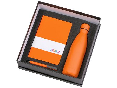 Подарочный набор «COLOR IT» c блокнотом, ручкой и термобутылкой