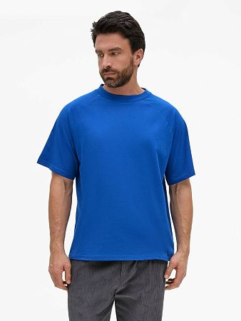 Футболка унисекс оверсайз T2, синяя, размер XS/S