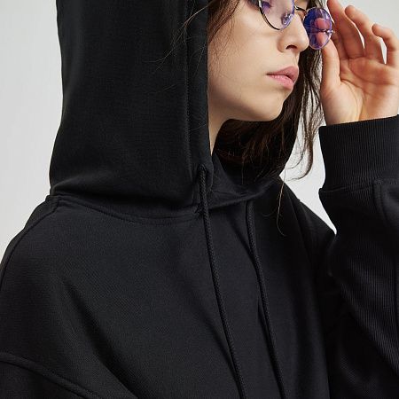 Худи релакс унисекс Адвенче (Adventure), черный, размер XS/S