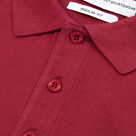 Рубашка поло мужская Neptune, вишнево-красная, размер S