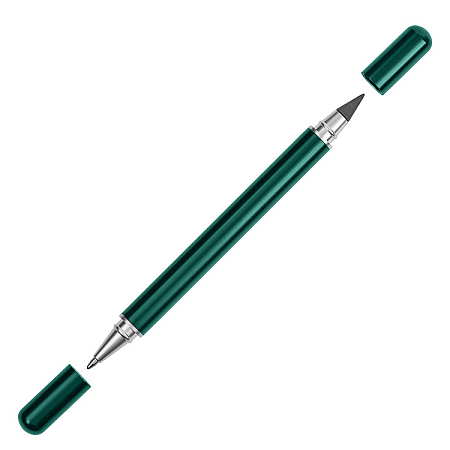Ручка шариковая и вечный карандаш ETERNITY, металлическая, зеленая, матовая