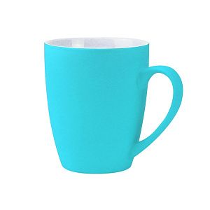 Кружка Elegante софт-тач 350мл,  морской волны-S