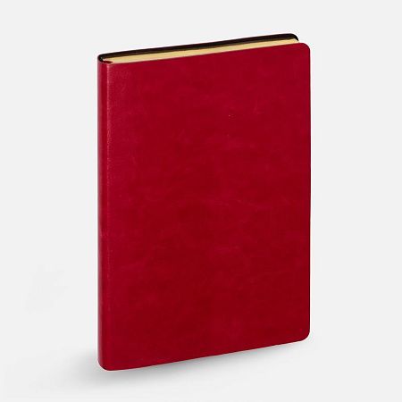 Ежедневник Nebraska Flex, недатированный, красный с золотистым