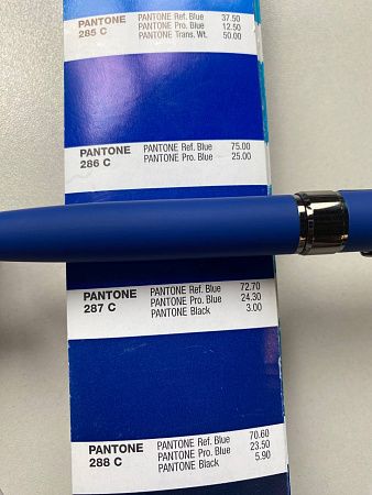 Ручка шариковая софт тач Grand Diplomat металлическая, синяя, софт тач