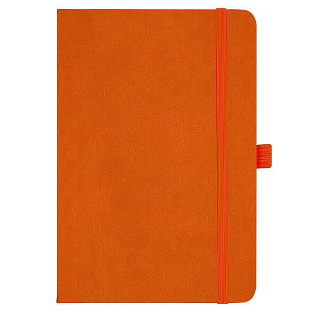 Блокнот Forest  Alfa Polo Latte А5, недатированный, в твердой обложке,  с резинкой и петлей для ручки, оранжевый