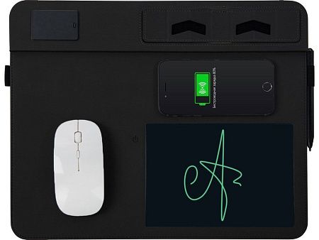 Многофункциональный коврик для мыши «Multi Pad» с беспроводной зарядкой и LCD экраном, 10 Вт