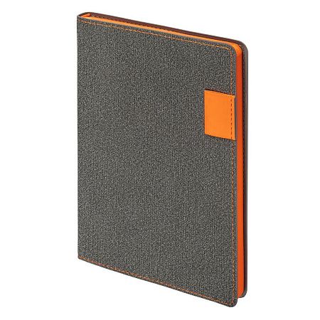 Ежедневник Flexy Freedom Ostende А5, темно-серый/оранжевый, недатированный, в гибкой обложке