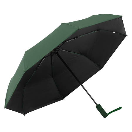Зонт складной автоматический Forest Nautilus Bicolour диаметр 117 см, темно-зеленый/черный, в подарочной коробке  