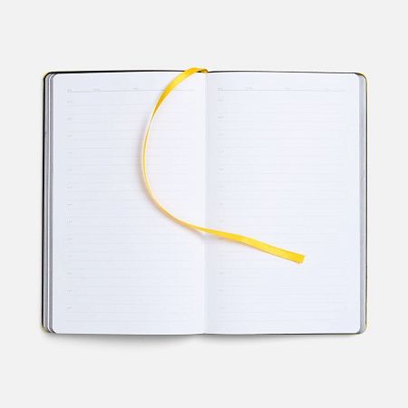 Ежедневник Trait, недатированный, черный с желтым