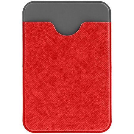 Чехол для карты на телефон Devon, красный с серым