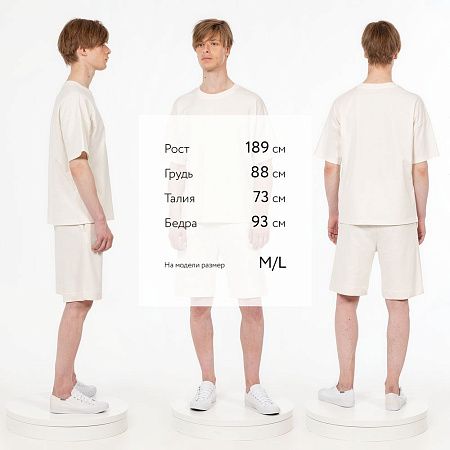 Футболка унисекс оверсайз T3, молочно-белая, размер XL/2XL