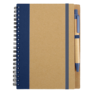 Блокнот B6 Easy Way, на пружине, в твердой обложке, c ручкой, темно-синий