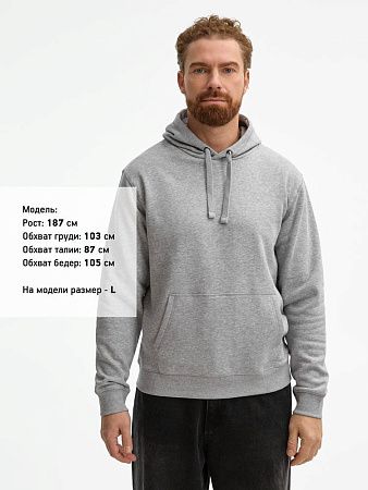 Толстовка унисекс Spencer, серый меланж, размер XL