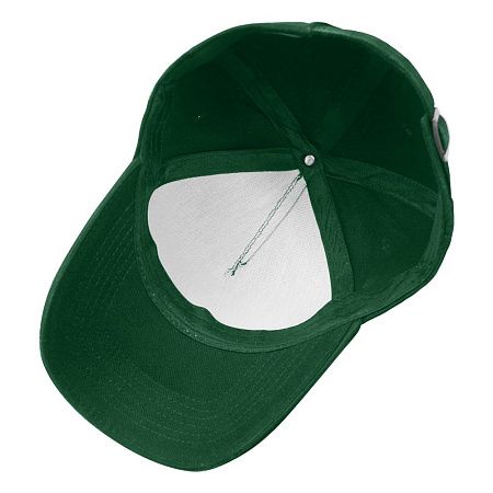 Кепка 5- панельная Oxford 300, c темно-зеленым сендвичем, темно-зеленая