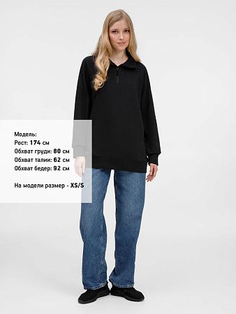 Толстовка унисекс S3, черная, размер XS/S