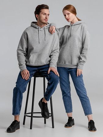Толстовка с капюшоном Slam 320, серый меланж, размер XS