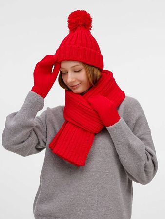 Шарф HappyGo, красный