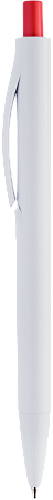 Ручка IGLA COLOR Белая с красной кнопкой 1033.03