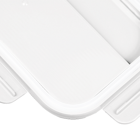 Герметичный контейнер для еды (ланч бокс) BON VOYAGE, пластиковый, белый с оранжевым элементом , 1100 мл.