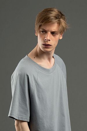 Футболка унисекс оверсайз T2, серая, размер XS/S